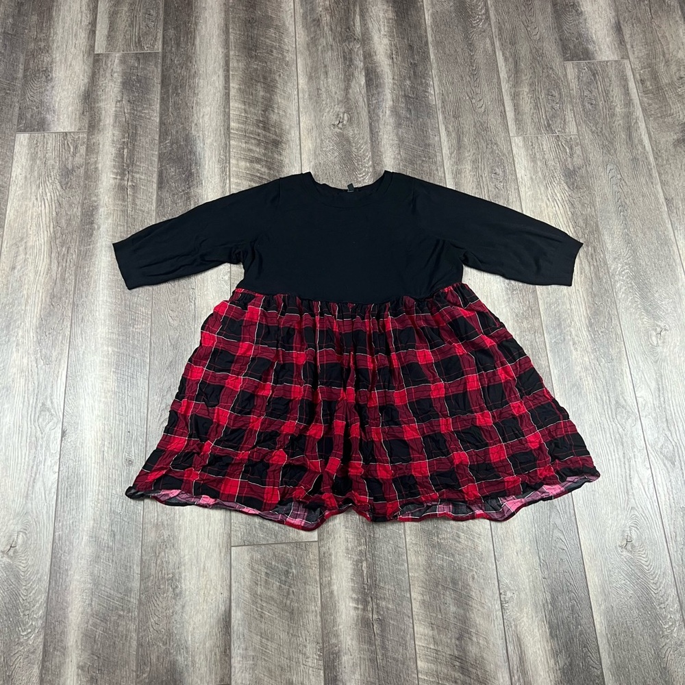 Torrid Red/Black Checker Tunic‎ Top